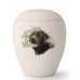 Large Ceramic Cremation Ashes Urn – Pet Dog Animal – Hand Painted Labrador Retriever Motif