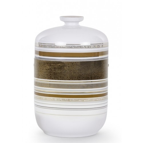 Exclusive Porcelain Cremation Ashes Urn – Mo Van De Camp Edition – Belvedere – “Gold Structure”