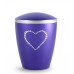 Biodegradable Cremation Ashes Urn – Infant, Child, Boy, Girl, Baby – Elegant Violet & Crystal Heart