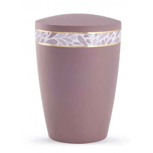 Pastel Edition Biodegradable Cremation Ashes Funeral Urn – Dark Rose Pink with Floral Border