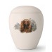 Medium Ceramic Cremation Ashes Urn – Pet Dog Animal – Hand Painted Afghan Motif