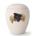 Medium Ceramic Cremation Ashes Urn – Pet Dog Animal – Hand Painted Staffordshire (Staffy) Motif