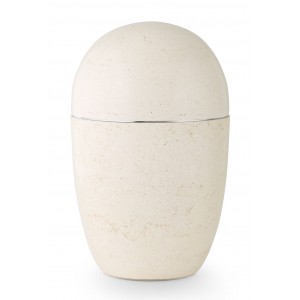 Steel Urn (Artificial Stone Design – Creamy White)