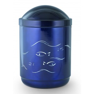 Steel Urn (Cobalt Blue - Fish)