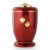Steel Urn (Roman Rose Decoration – High Gloss Ruby Red)