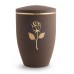 Melina Edition Steel Cremation Ashes Urn - Café with Gold Rose Motif