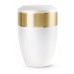 Aurum Edition Steel Cremation Ashes Urn – Mother of Pearl with Gold Decorative Band