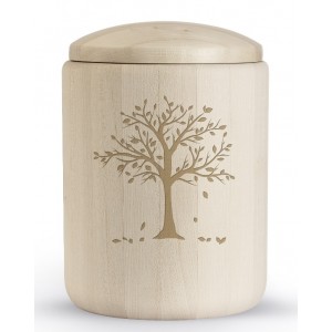 Untreaded Natural Maple Cremation Ashes Urn – Laser Engraved Tree of Life Motif