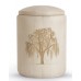 Maple Cremation Ashes Urn – Untreated Surface - Laser Engraved Weeping Willow Tree Motif
