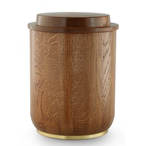 Rustic Oak Cremation Ashes Urn (Natural Hardwood)