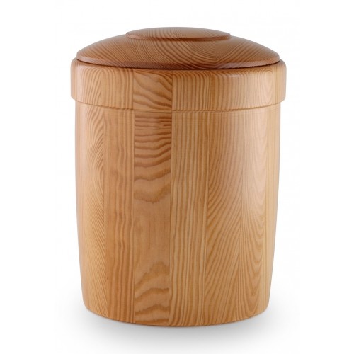 Natural Pine with Honey Coloured Dressing Cremation Ashes Urn – (Decorative Lid)