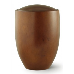 Seville Edition Cremation Ashes Urn – Hand Turned Alder Wood (Teak Hue)