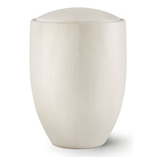Seville Edition Cremation Ashes Urn – Hand Turned Alder Wood (Birch White)