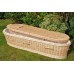 Autumn Gold Creamy-White Wicker / Willow (Oval Style) Coffin - **Always On My Mind**